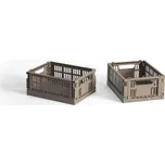 HAY Úložný box Colour Crate Mini set 2ks, warm grey