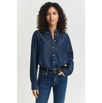 Dámská košile KOŠILE GANT REL INDIGO SHIRT DARK BLUE ARCHIVE