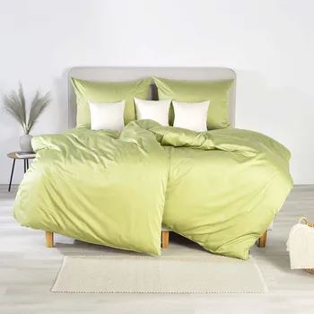 Povlečení DARRÉ Saténové povlečení Endless Green Velikost: 140 x 200 + 70 x 90