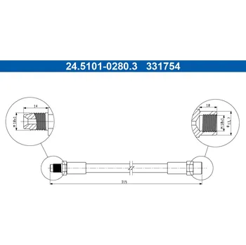 Brzdová hadice Brzdová hadice ATE 24.5101-0280.3