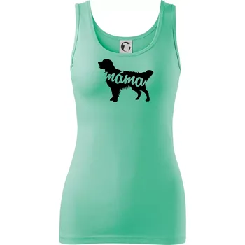 Dámské tričko Zlatý retrívr máma obrys - Dámské tílko - XS ( Mátová )