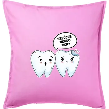 Polštář Nepůjde někdo ven - Polštář 50x50 - 50x50 - Pouze potah ( Růžová )