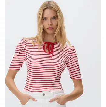 Reserved - Halenka s balonovými rukávy - červená - 150FG-33P - 150FG-33P-XL