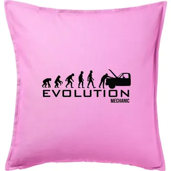 Polštář Evoluce mechanik - Polštář 50x50 - 50x50 - Pouze potah ( Růžová )