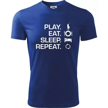 Play Eat Sleep Repeat polo - Dětské triko sportovní (dresovina) - 158 cm/12 let ( Královská modrá )