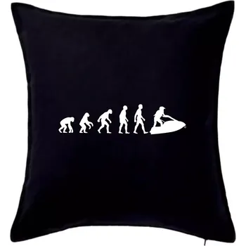 Polštář Evoluce vodní skútr - Polštář 50x50 - 50x50 - Pouze potah ( Černá )