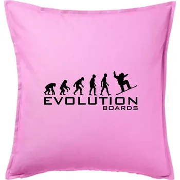 Polštář Evoluce Boards - Polštář 50x50 - 50x50 - Pouze potah ( Růžová )