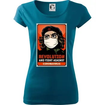 Corona Revolution & Fight - Dámské triko Pure - XS ( Petrolejová )