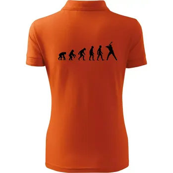 Evoluce baseball pálkař nápřah - Polokošile dámská Pique Polo - L ( Oranžová )