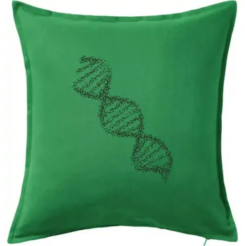 Polštář DNA černobílé - Polštář 50x50 - 50x50 - Včetně výplně ( Středně zelená )