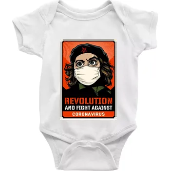 Corona Revolution & Fight - Body kojenecké s krátkým rukávem - Krátký r. do 3 měs ( Bílá )