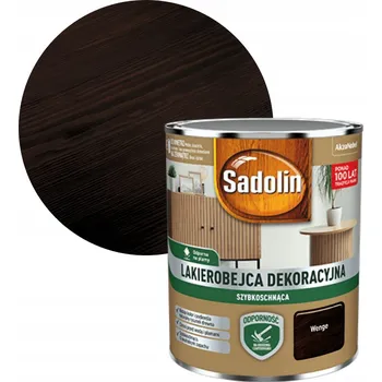 Lak na dřevo Sadolin rychleschnoucí dekorační lazura na dřevo wenge satén 0,2 l