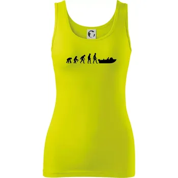 Dámské tričko Evoluce člun - Dámské tílko - XL ( Limetková )