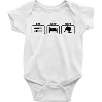 Kojenecký body Eat sleep Drift - Body kojenecké s krátkým rukávem - Krátký r. do 3 měs ( Bílá )