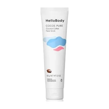 Čistící gel HelloBody COCOS PURE Coconut Coffee Face Scrub Peeling na obličej