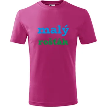 Chlapecké oblečení Purpurové dětské tričko malý rošťák - dárek pro dítě 5 let - barva purpurová - velikost 12let