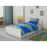 Bavlněné povlečení do postýlky Žirafa modrá 72417713