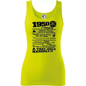 1950 v kostce - Dámské tílko - XS ( Limetková )