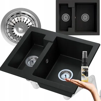 Granitový dřez Granitový dřez s 1,5 komorou černý