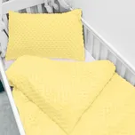 Dětské povlečení do postýlky Minky 3D puntíky MKP-021 Citrónově žluté Do postýlky 90x130 a 40x60 cm