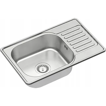 Granitový dřez Jednokomorový dřez Quadron Eddie 111 ocel stříbrný