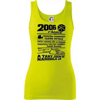 Dámské tričko 2006 v kostce - Dámské tílko - M ( Limetková )