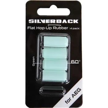 Set 4ks Flat HopUp gumička 60° s přítlaky pro AEG - zelená, Silverback Airsoft