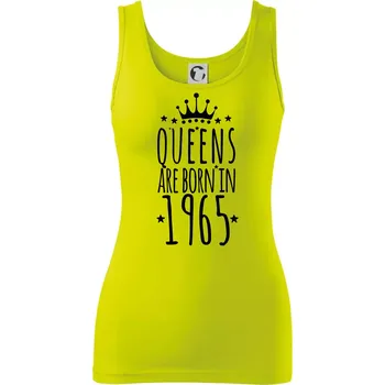 Dámské tričko Queens are born in 1965 - Dámské tílko - M ( Limetková )