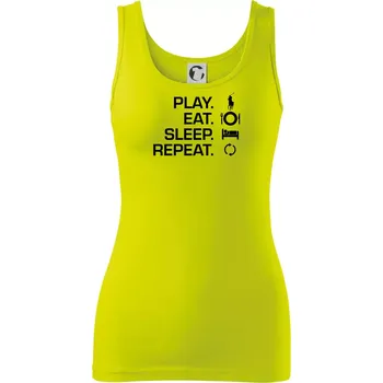 Play Eat Sleep Repeat polo - Dámské tílko - M ( Limetková )