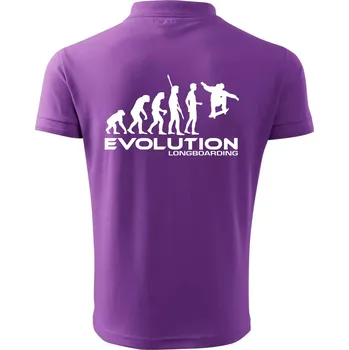 Pánská košile Evoluce longboard jump - Polokošile pánská Pique Polo 203 - 3XL ( Fialová )