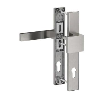 Hliníková sada se štítem klika/koule, broušený elox