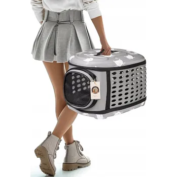 přepravka pro zvíře Přepravka Furrever Friends 40 cm x 45 cm x 30 cm šedá