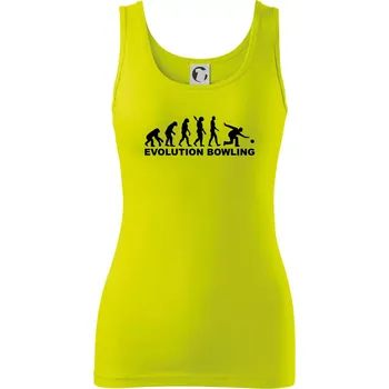 Dámské tričko Evoluce bowling - Dámské tílko - M ( Limetková )