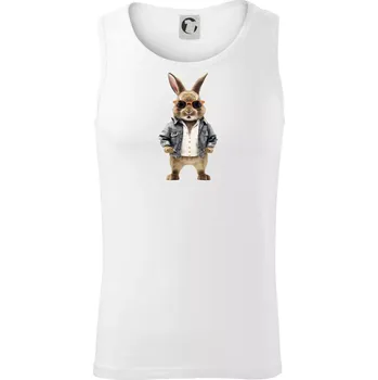 Králík v bundičce - Tílko pánské Core - L ( Bílá )