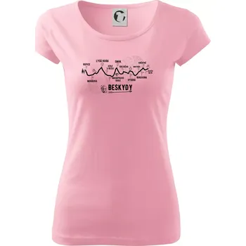 Dámské oblečení Profil Beskydy - Dámské triko Pure - XS ( Růžová )
