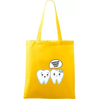 Nepůjde někdo ven - Taška bavlněná - 42 x 38 cm ( Žlutá )