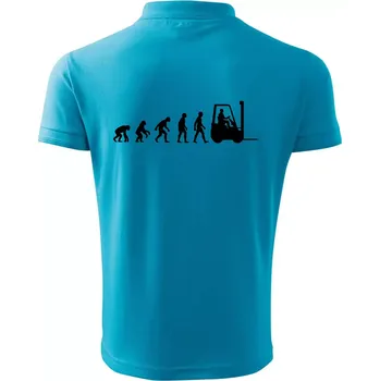Pánská košile Evoluce ještěrka - Polokošile pánská Pique Polo 203 - 4XL ( Světlý tyrkys )