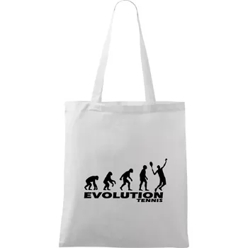 Evoluce tenis kluk - Taška bavlněná - 42 x 38 cm ( Bílá )