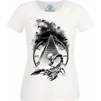 Dámské tričko Štír s Pyramidou (Velikost: 4XL, Barva: Bílá)