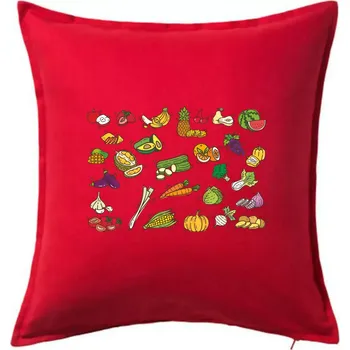 Polštář Ovoce a zelenina - Polštář 50x50 - 50x50 - Pouze potah ( Červená )