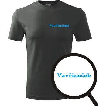 Grafitové tričko Vavřineček - tričko se jménem - barva antracit - velikost XL