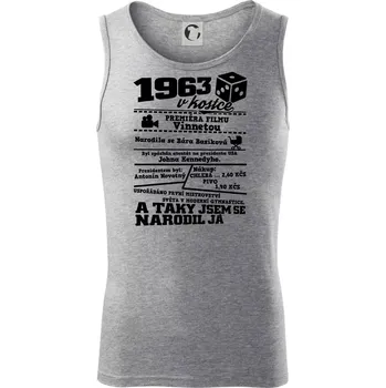 1963 v kostce - Tílko pánské Core - XL ( Tmavě šedý melír )