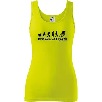 Dámské tričko Evoluce cyklistiky - Dámské tílko - 2XL ( Limetková )
