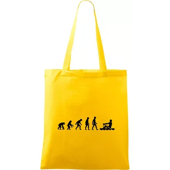 Evoluce veslování 1 človek - Taška bavlněná - 42 x 38 cm ( Žlutá )