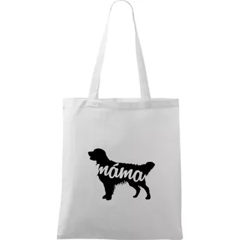 Zlatý retrívr máma obrys - Taška bavlněná - 42 x 38 cm ( Bílá )