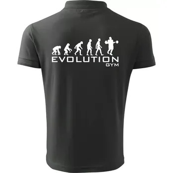 Pánská košile Evoluce Gym - Polokošile pánská Pique Polo 203 - 4XL ( Tmavá břidlice (šedá se zeleným nádechem) )