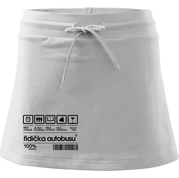 Dámská sukně Čárový kód řidička autobusu - Sportovní sukně - two in one - XS ( Bílá )