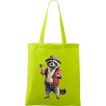 Mýval v košili - Taška bavlněná - 42 x 38 cm ( Limetková )