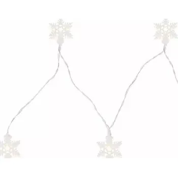 Vánoční dekorace Světelný řetěz Globo 165 cm na baterie, bílý
