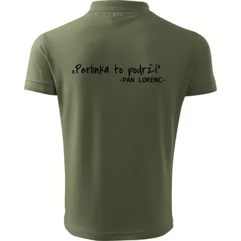 Pánská košile Stavíme svépomoci - Perlinka to podrží - Polokošile pánská Pique Polo 203 - S ( Khaki )